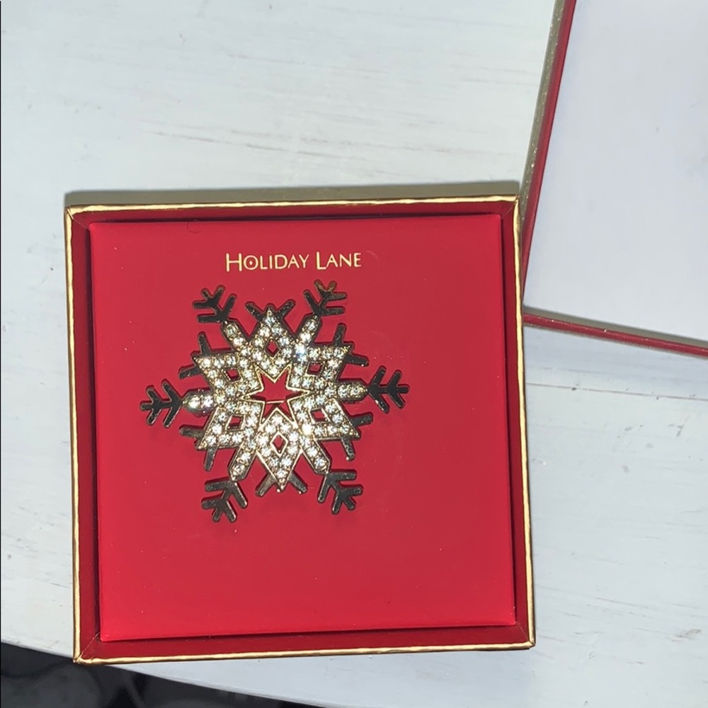 Macy’s Snowflake brooch. Holiday Lane Collection